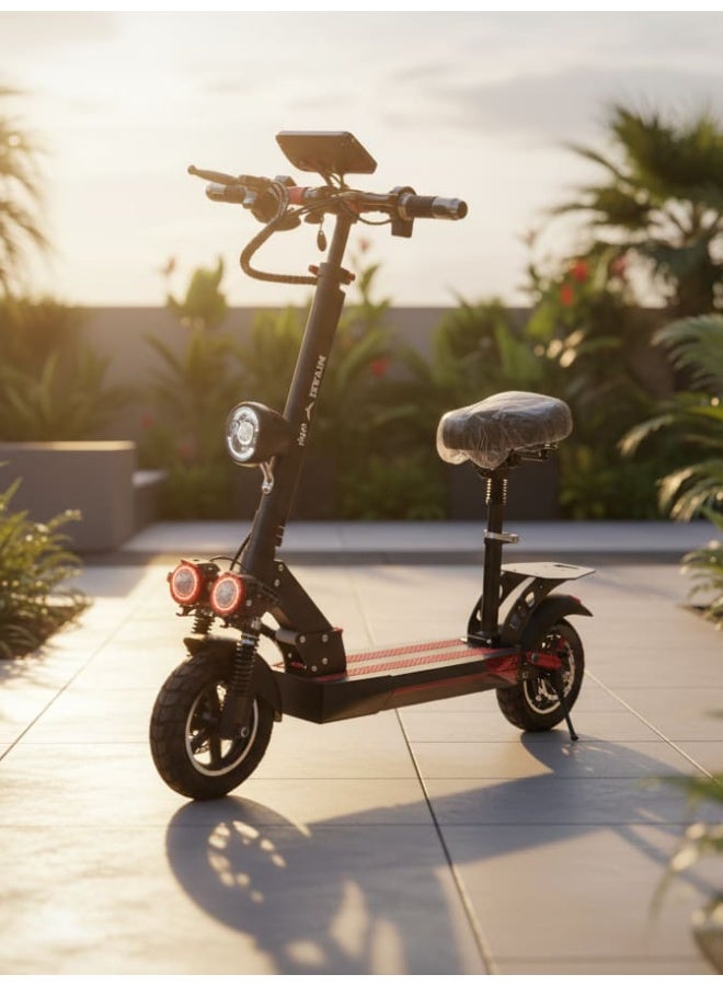 NIYAZI, M4, 3000 watt motor  Practical Foldable Electric Scooter with 13Ah Battery, Black - Image 4